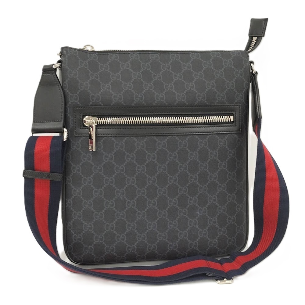GUCCI Messenger Bag GG Supreme Grey 792081 520981